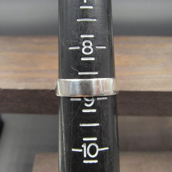 Size 8.75 Sterling Silver RSG Initial Band Ring - Picture 6 of 8